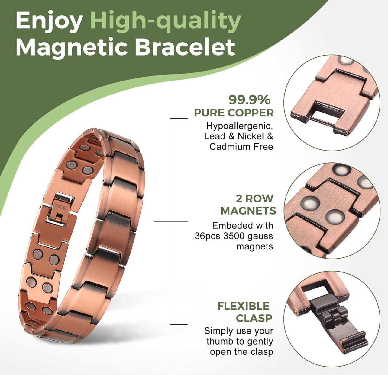Men’s Double Strength Copper Bracelet