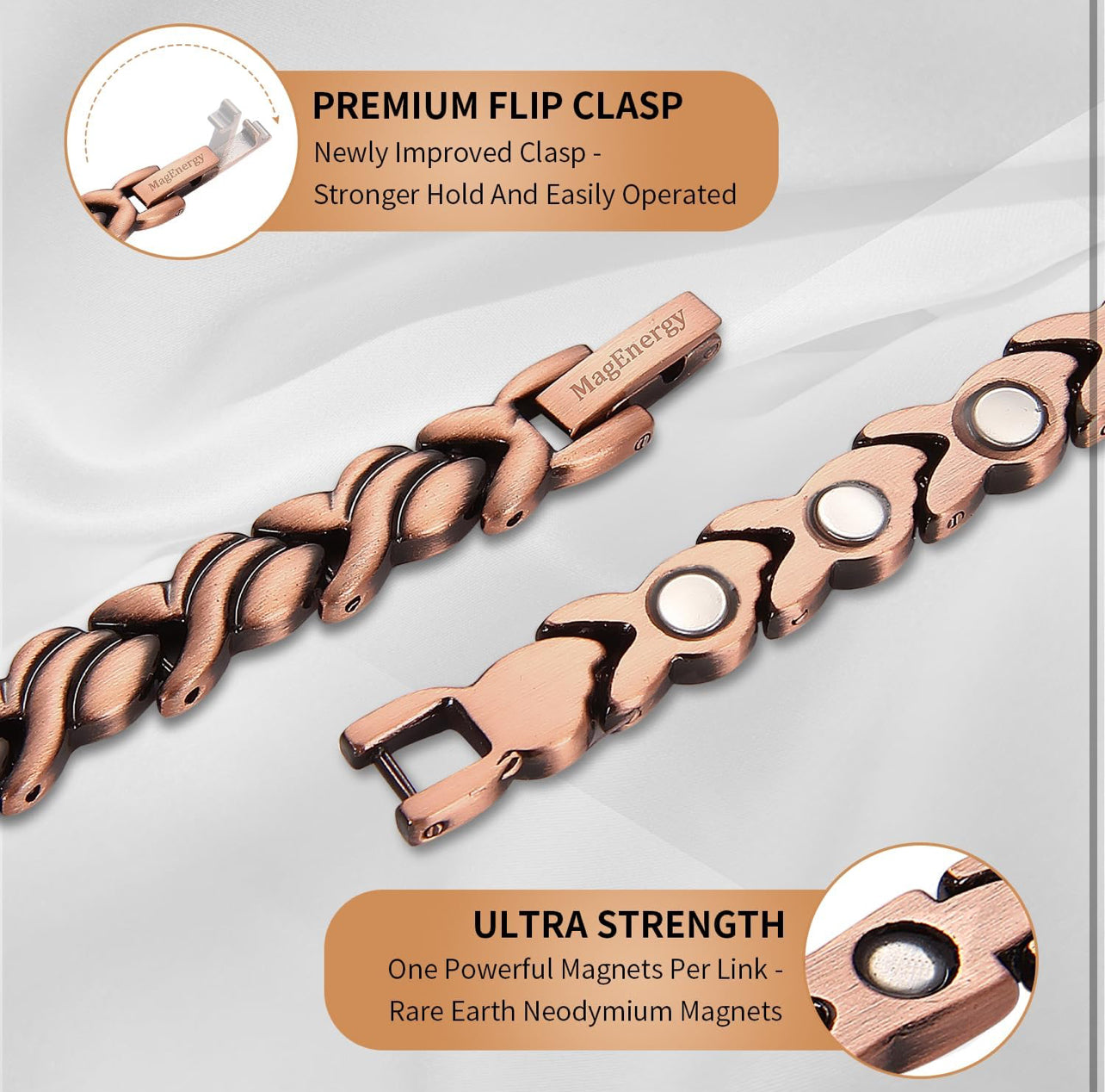 Women’s Copper Magnetic Therapy Bracelet