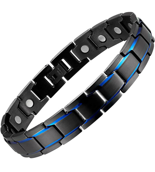 Police Thin Blue Line Magnetic Therapy Bracelet